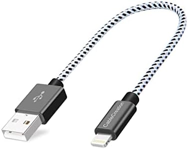 CableColeation כבל מיקרו USB קצר כבל 0.5ft עם ברק קצר לכבל USB [MFI Certified]